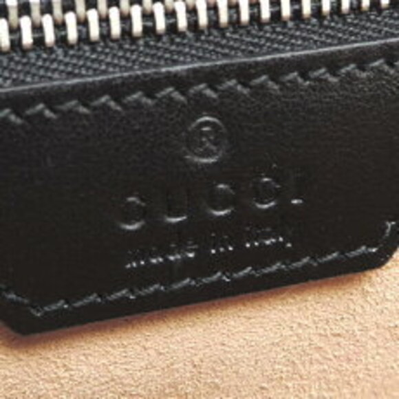 Gucci GG Marmont Chain Shoulder Bag Leather Black - Picture 7 of 9